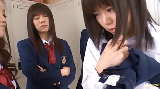 Anri Nonaka and Kurumi wild Japanese students have hookup