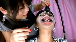 Chinese Chick Gag In Facehole Getting Her Teeths Ate Nose Tormented With Hooks