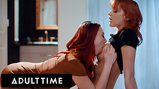ADULT TIME - Ginger-haired Lezzie Kenna James Tempts Her Freshly Single Hetero BFF Aidra Fox